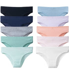 Paquete de 10 bragas antibacterianas | 100% Algodón | Colores Aleatorios