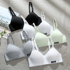 Kit de 5 sostenes de mujer 90% algodón con cierre + 3 aros súper cómodos