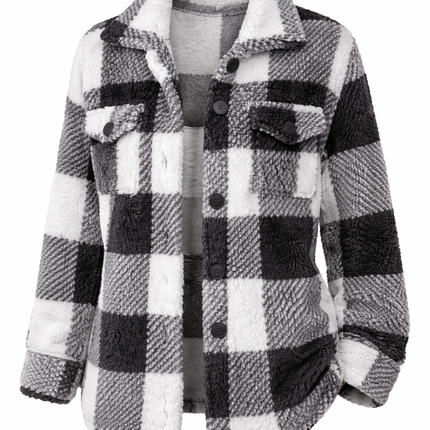 Chaqueta Teddy a Cuadros para Mujer