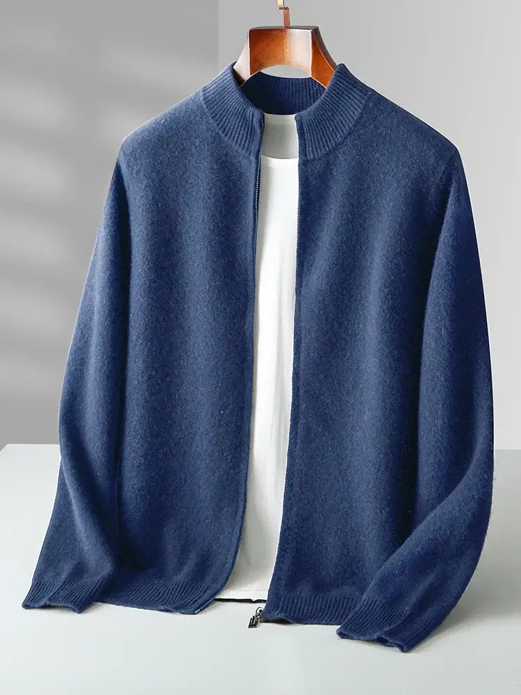 Cárdigan de Merino con Cresta