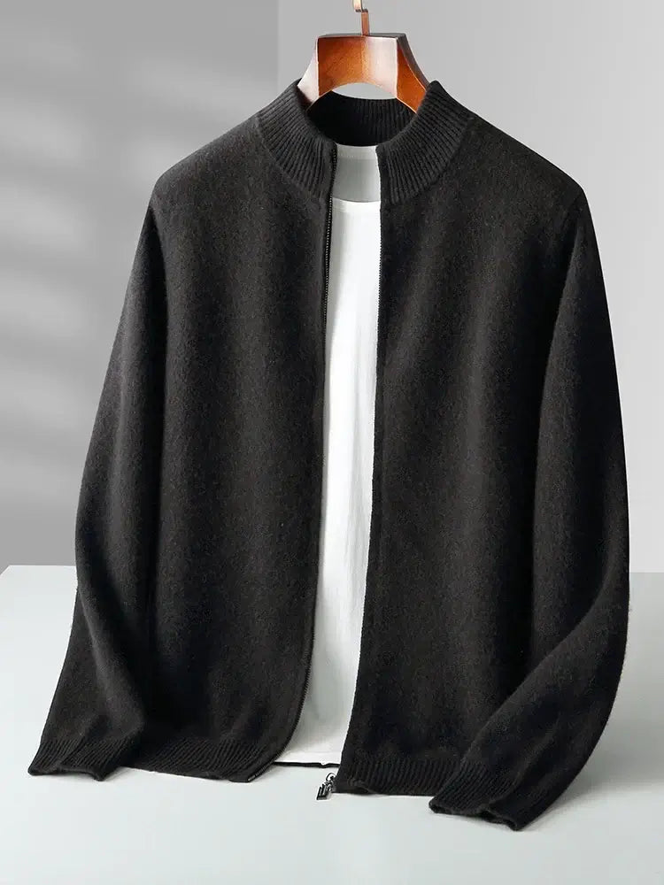 Cárdigan de Merino con Cresta