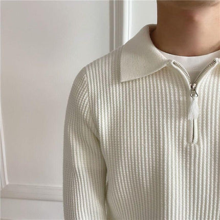 Suéter de hombre con cierre de cremallera