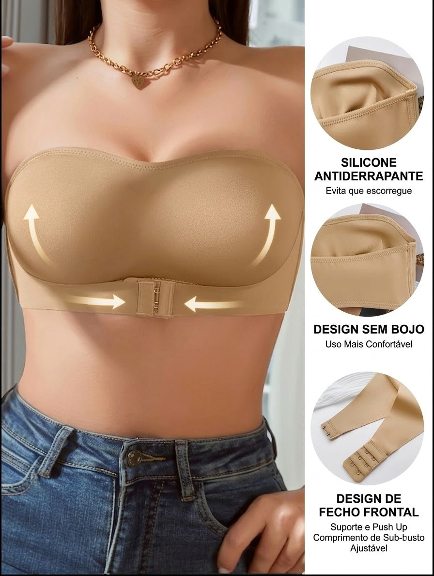 Sostén *Strapless* *Push-Up* Antideslizante