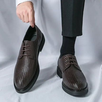 Zapatos de vestir de piel trenzada - Comodidad y estilo